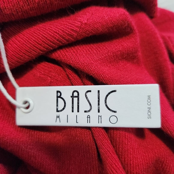 NEW Basic Milano Turtleneck Red Sweater Size S - Picture 7 of 8